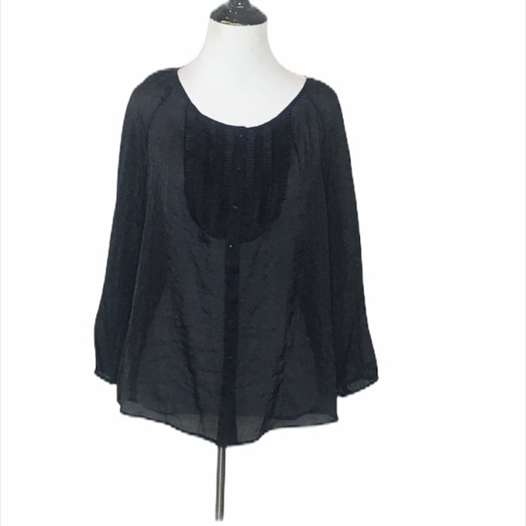The Limited black Shimmer Sheer Black blouse Size Small - Picture 1 of 10